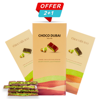Offer 'Kunafa Pistachio Chocolate' - 2 Dark & 1 Caramel (3 Pieces, 300g)