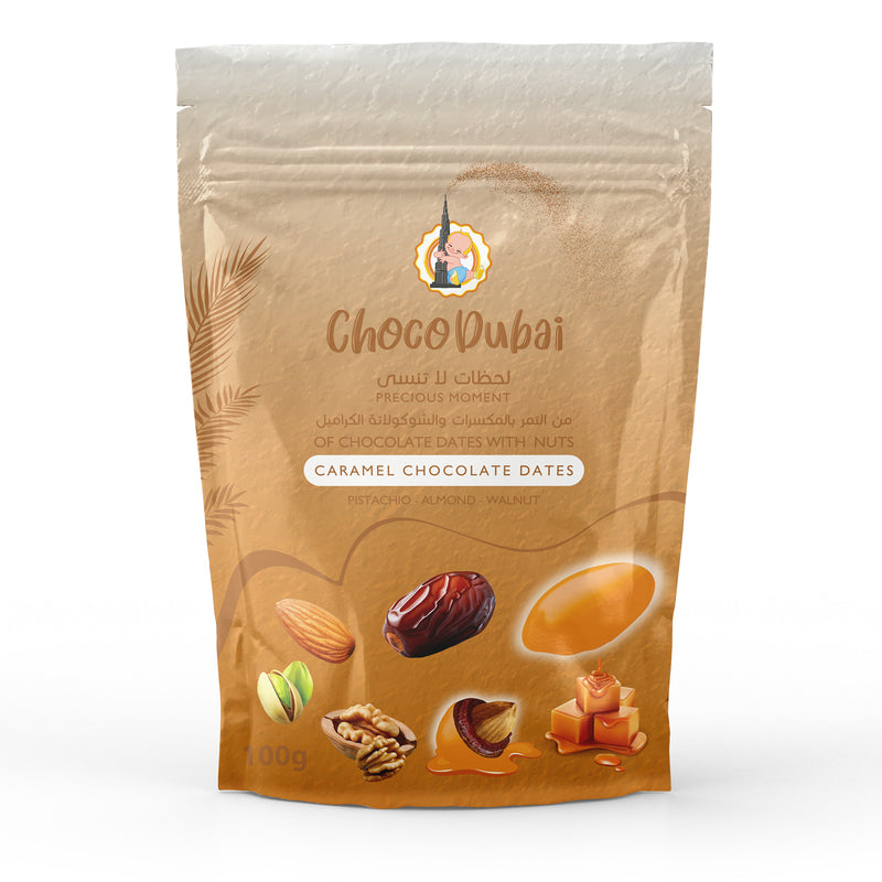 Choco Dubai 24 Packs of Full Coated Chocolate Dates Each 100 gm - SPECIAL OFFER!