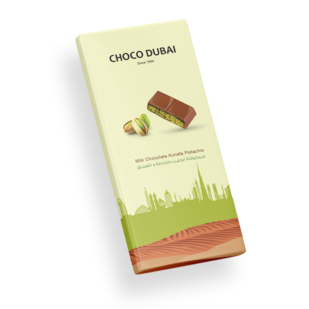 Dubai Chocolate Kunafa Pistachio Offer - 2 Milk & 1 Dark