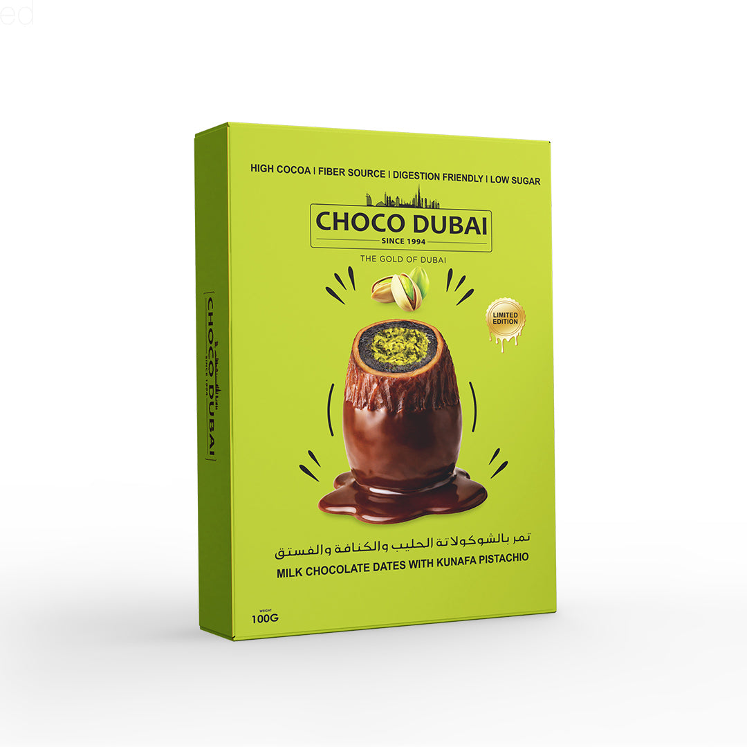 Choco Dubai Chocolate Dates Collection – 9 Flavours | Stuffed Dates with Nuts & Pistachio Kunafa (Limited Offer)