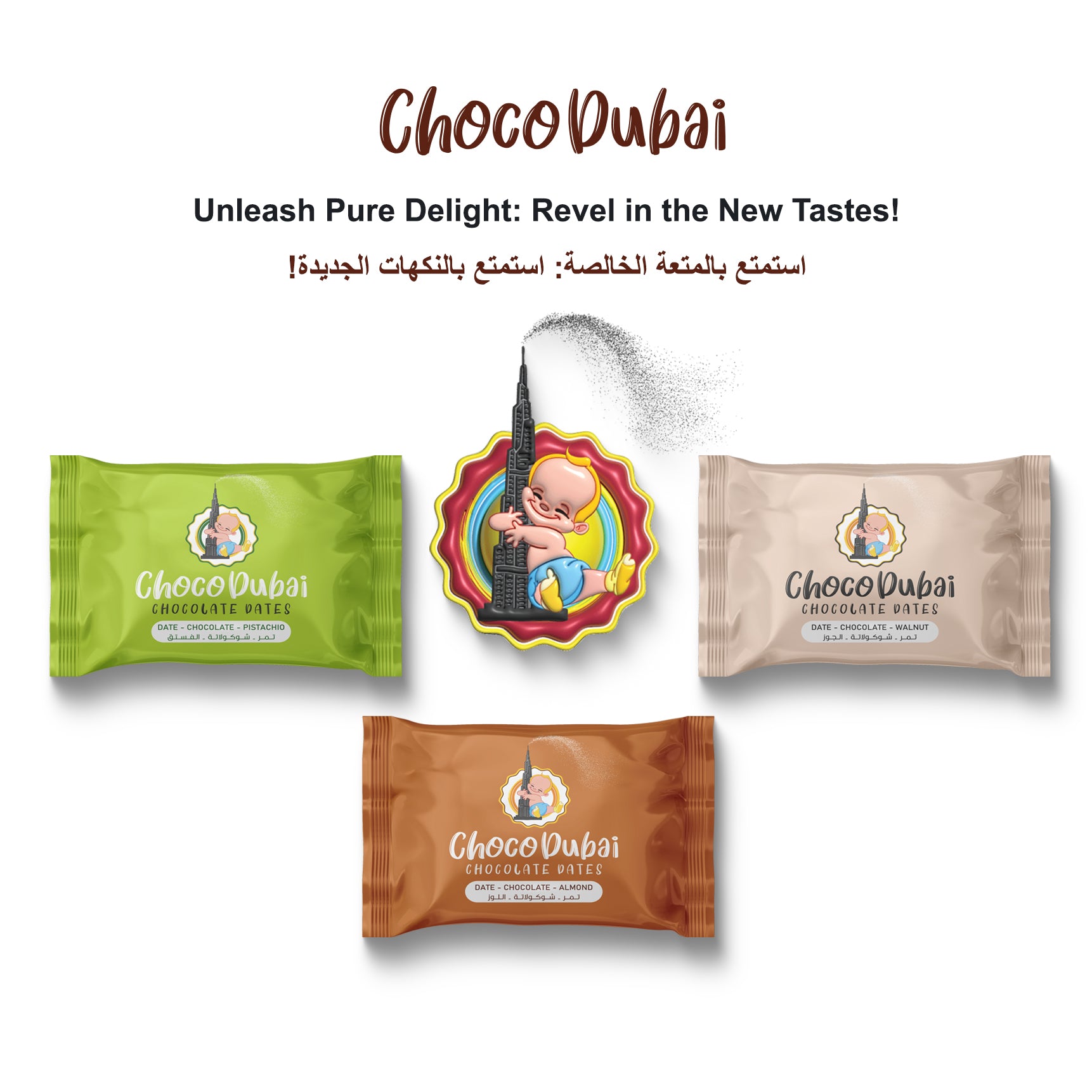 Coconut Chocolate Dates Stuffed with Nuts 100GM (National Day Offers)