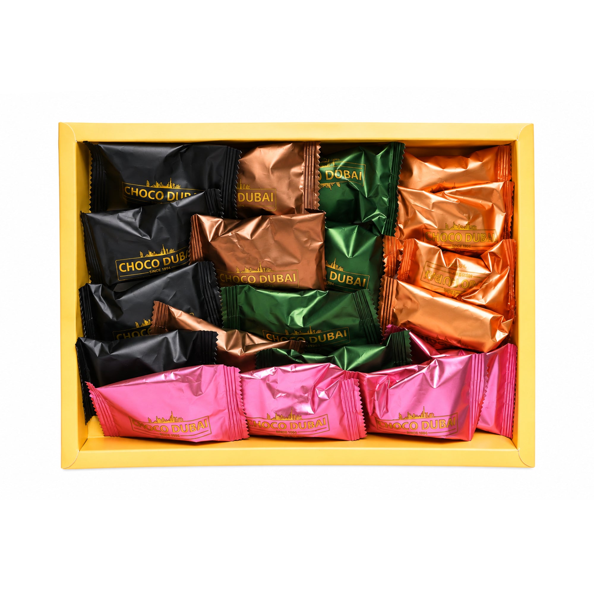 Choco Dubai Assorted Chocolate Dates – 5 Flavours 250g