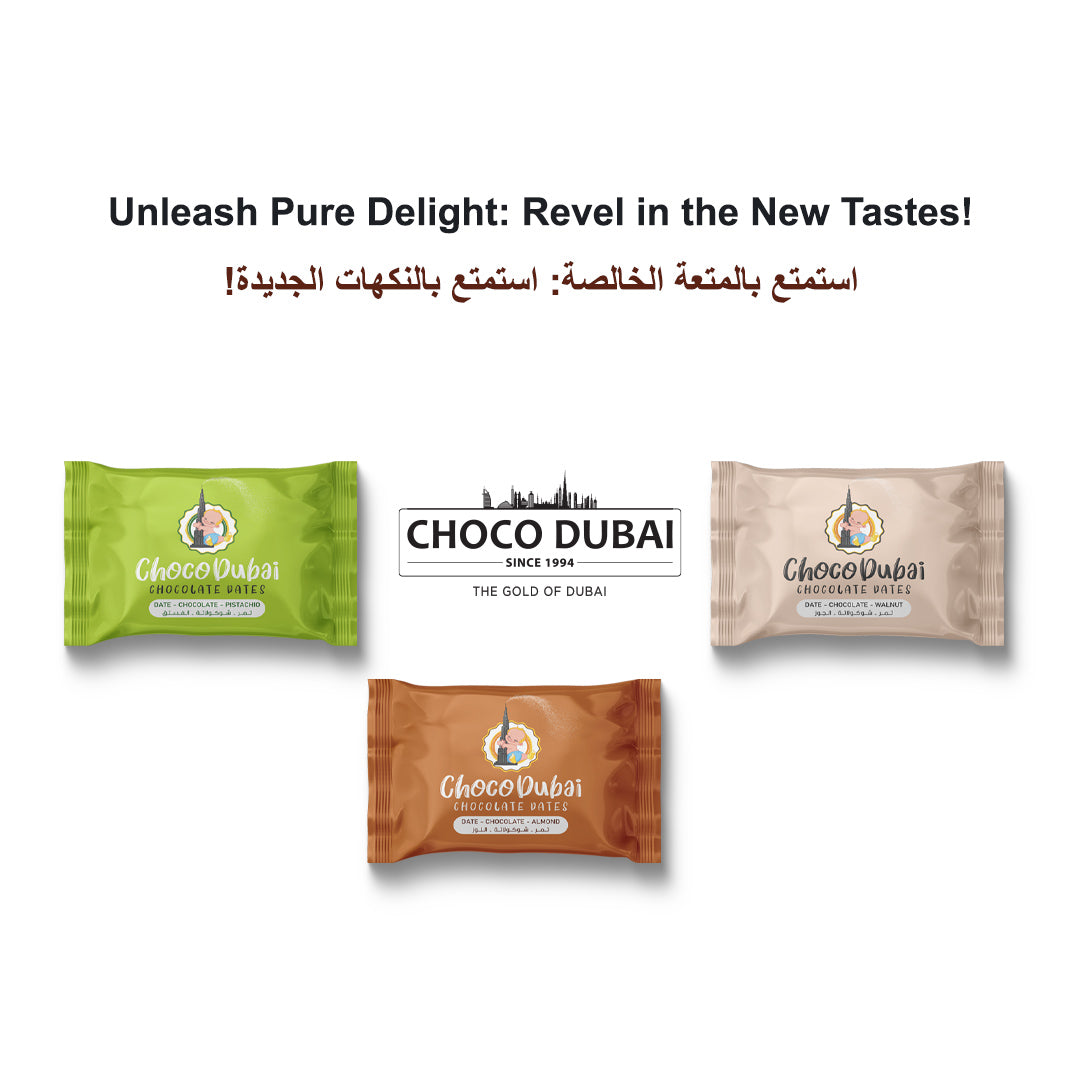 Choco Dubai Coconut Chocolate Dates with Nuts – Viral Dubai Edition (100g)
