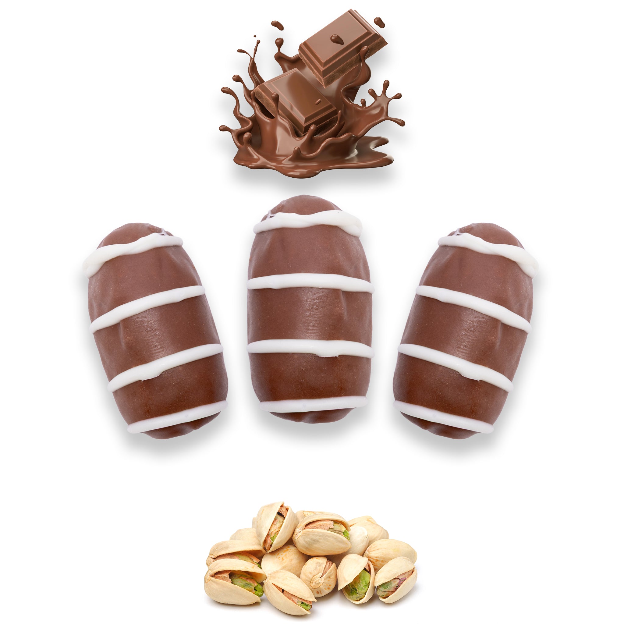 Milk Chocolate Dates Stuffed With Nuts