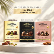 Choco Dubai Ultimate Trio Collection – (3 x 250g) Premium Assorted Boxes