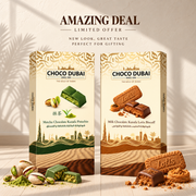Dubai Kunafa Chocolate Bundle 2-Pack | Matcha Pistachio & Lotus Biscoff Bars