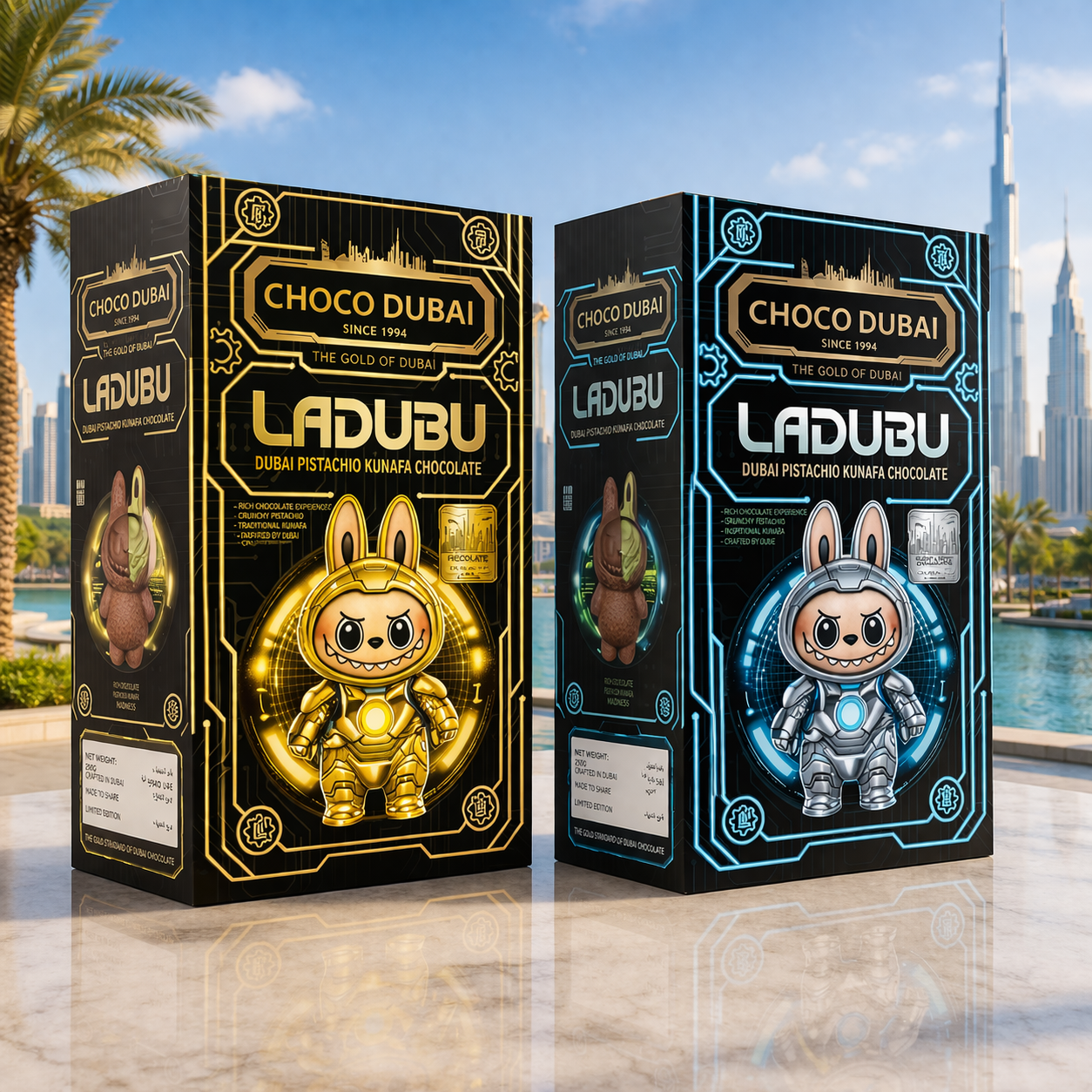 LADUBU Dubai Pistachio Kunafa Chocolate – 90g