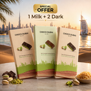 Viral Kunafa Pistachio Chocolate Offer 2 Dark & 1 Milk