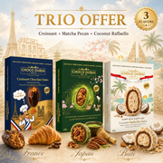 Choco Dubai Trio Offer – Coconut Raffaello, Matcha Pecan & Croissant Chocolate Dates, 3 × 100g