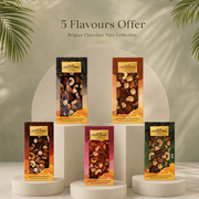 5 Flavours Offer – Belgian Chocolate Nuts Collection | Choco Dubai