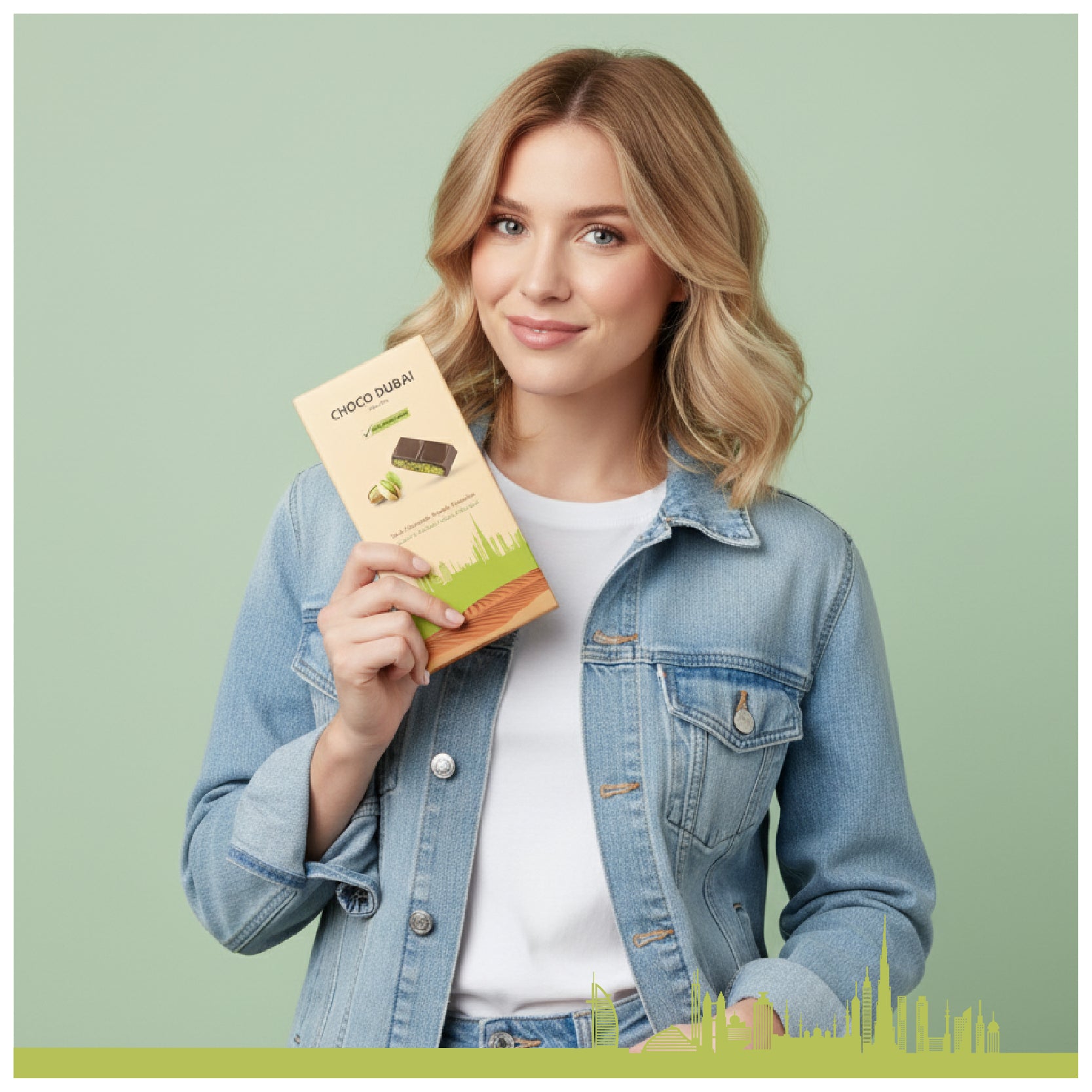 Dark Chocolate Kunafa Pistachio 100 GM (Zero Refined Sugar)