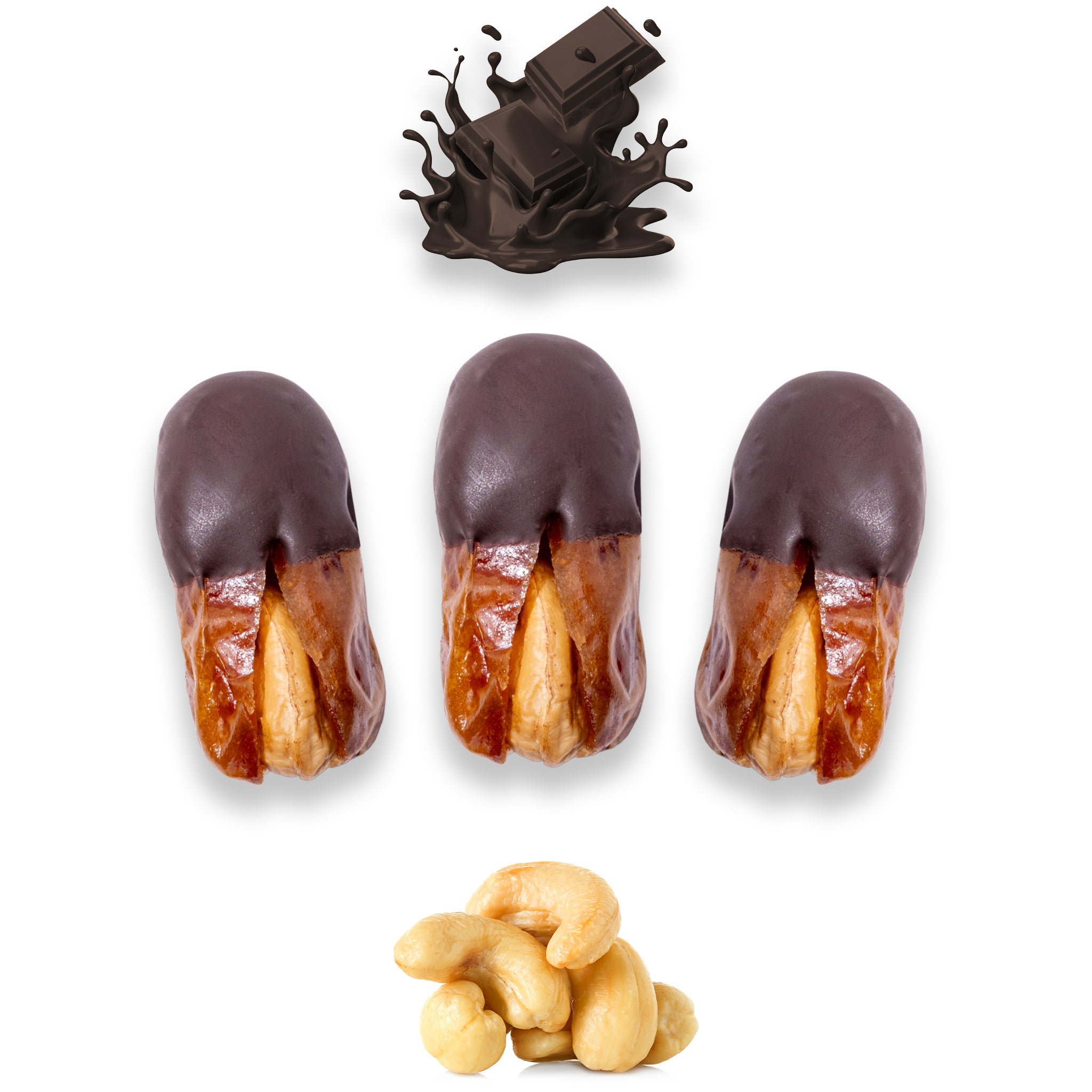 Luxury Sagi Dates Stuffed with Nuts & Half-Dipped in Coffee Chocolate