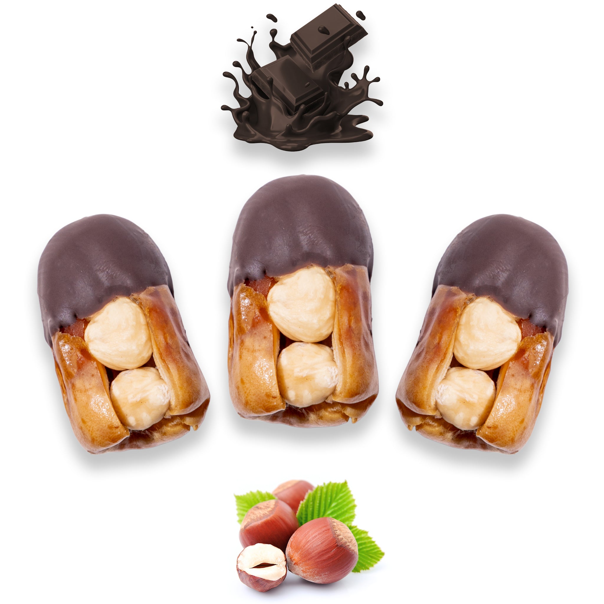 Luxury Sagi Dates Stuffed with Nuts & Half-Dipped in Coffee Chocolate