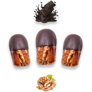Luxury Sagi Dates Stuffed with Nuts & Half-Dipped in Coffee Chocolate