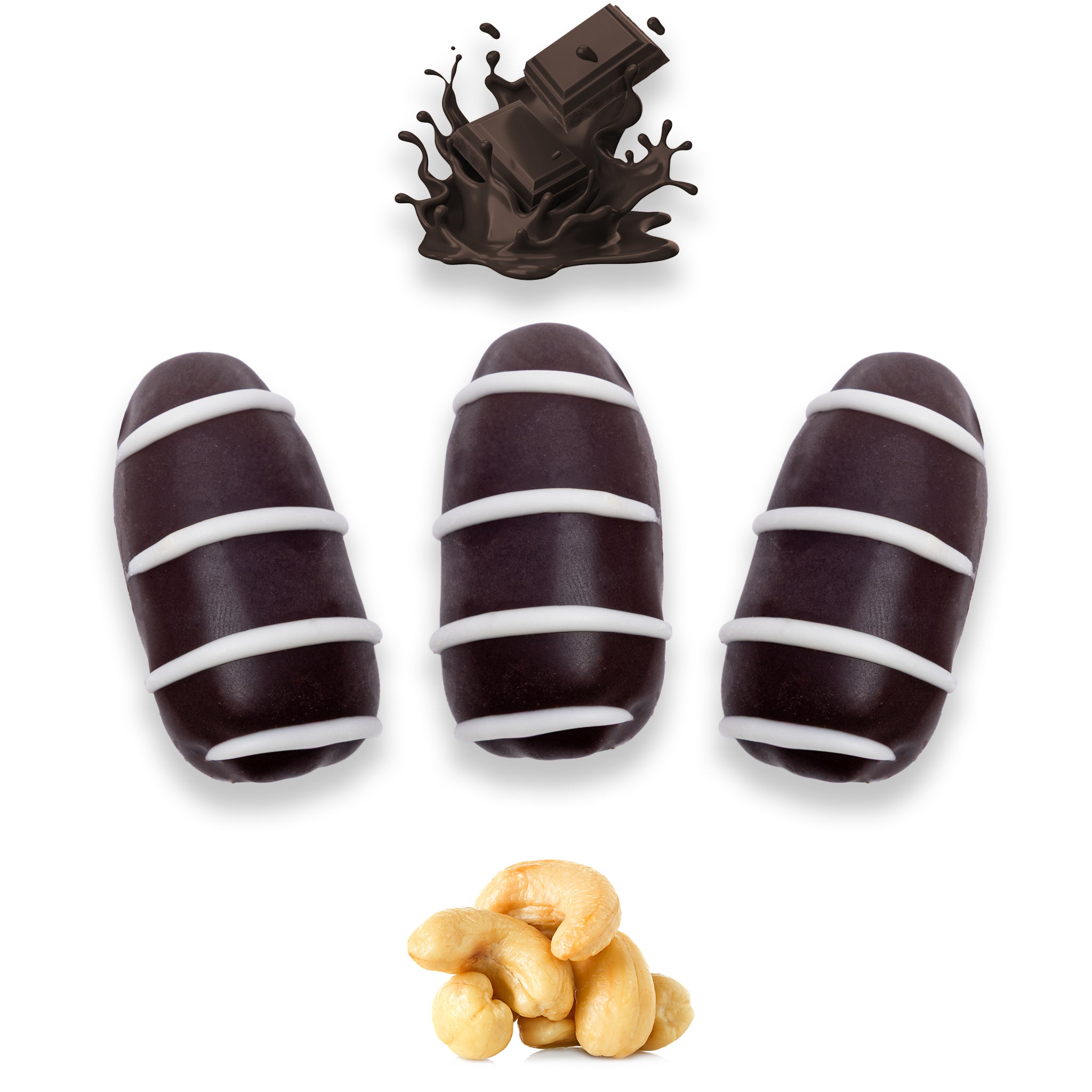 Coffee Chocolate Dates Stuffed With Nuts - Full Dipped