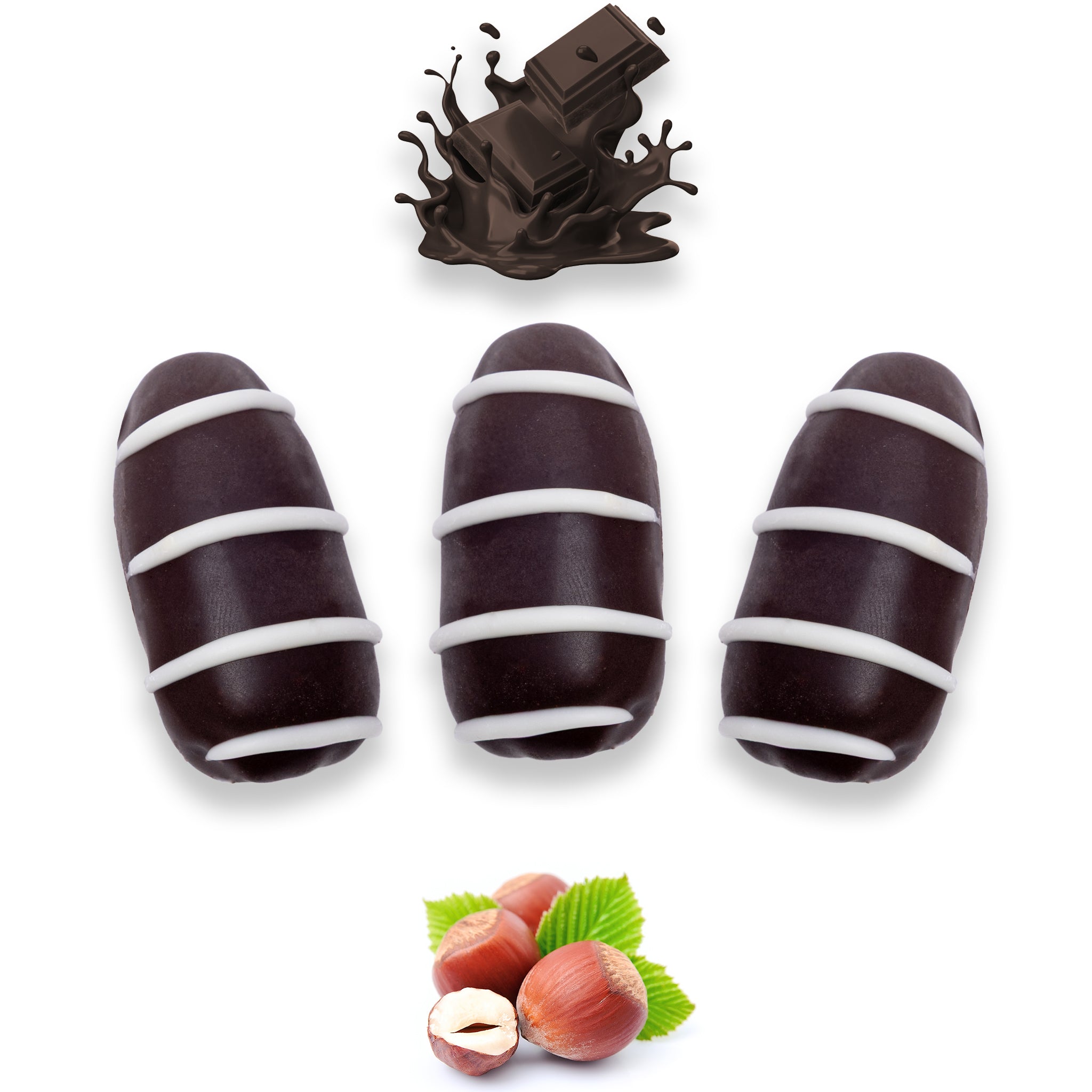 Dark Chocolate Dates Stuffed With Nuts - Full Dipped