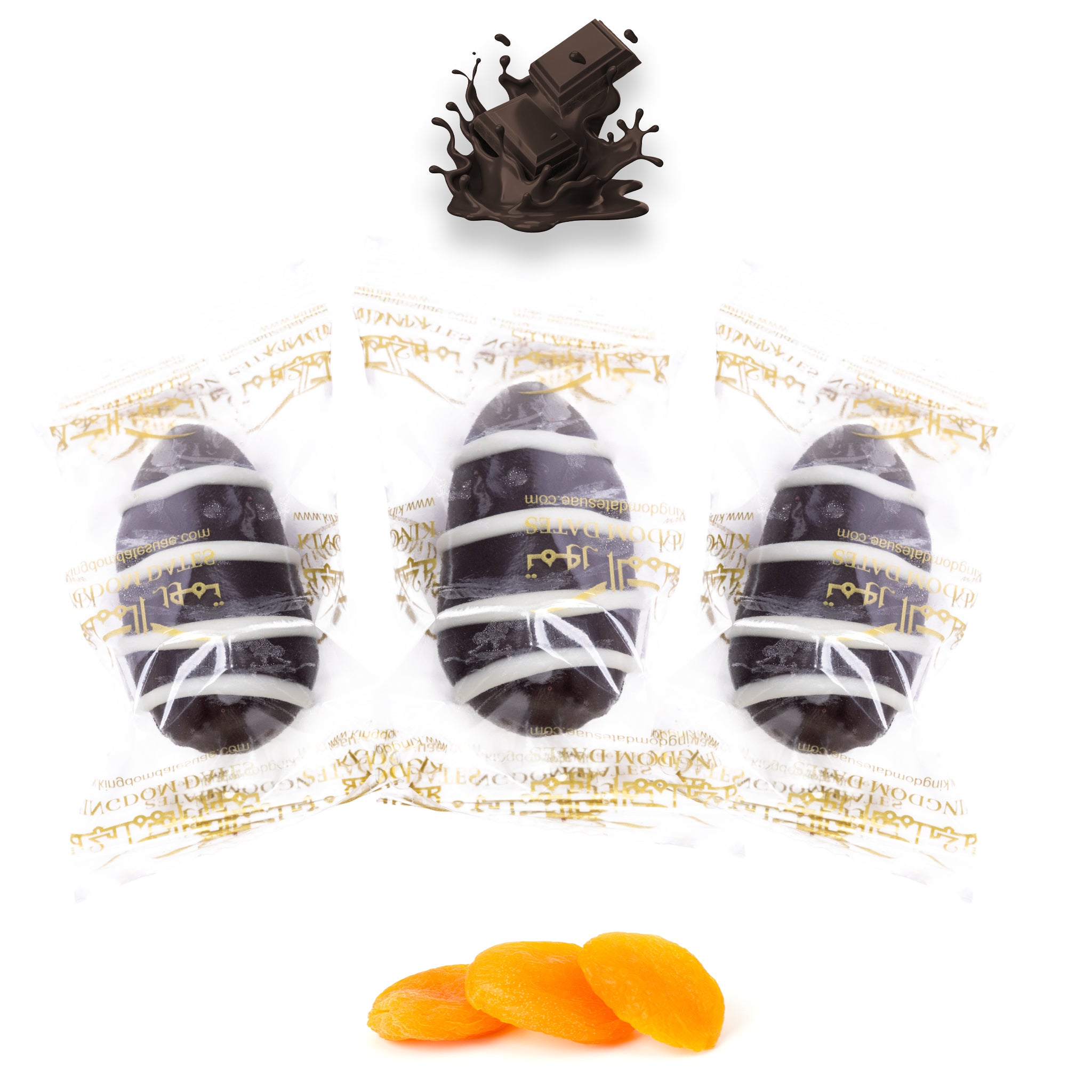 Milk Chocolate Dates Stuffed With Nuts - Full Dipped (Wrapped)