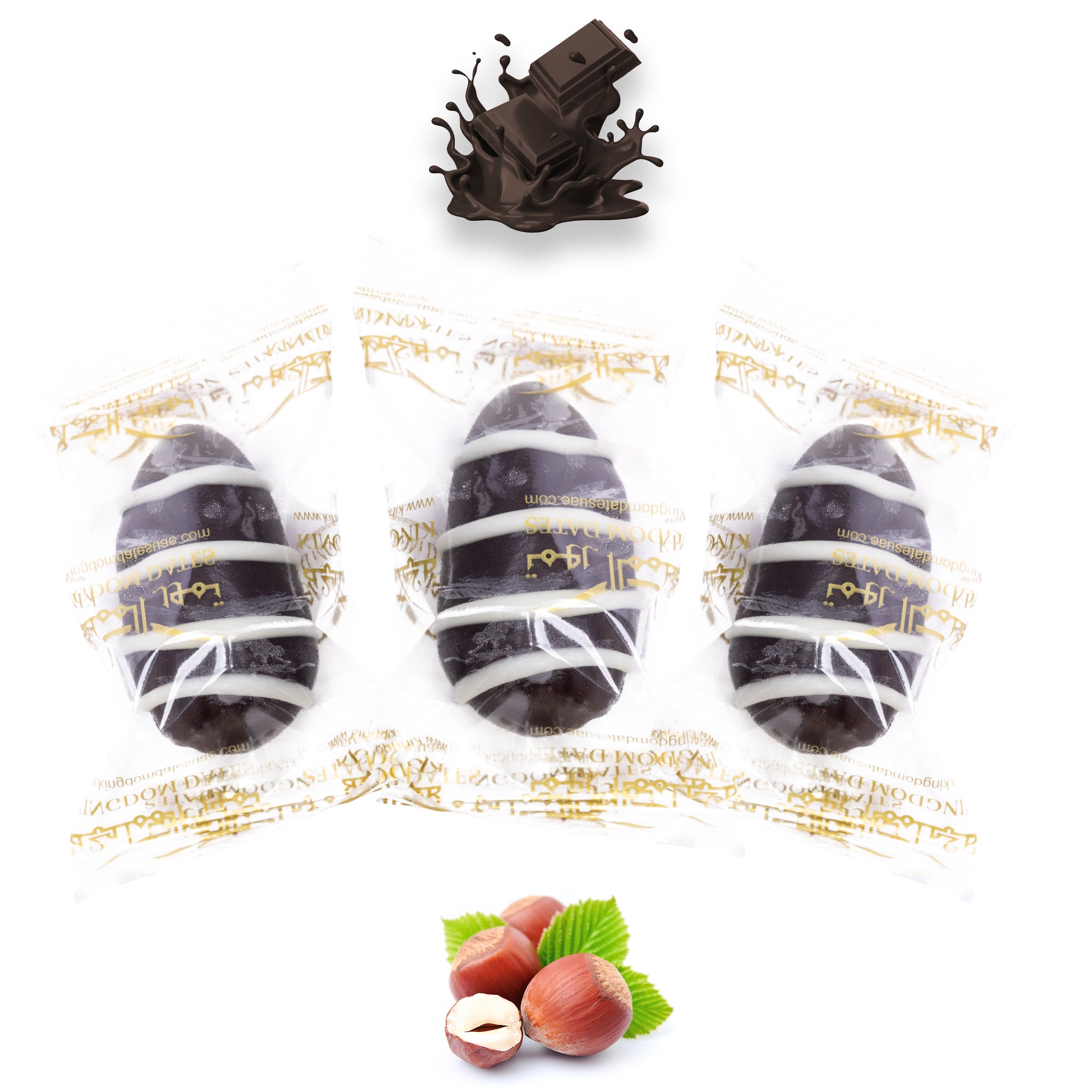 Dark Chocolate Dates Stuffed With Nuts - Full Dipped (Wrapped)