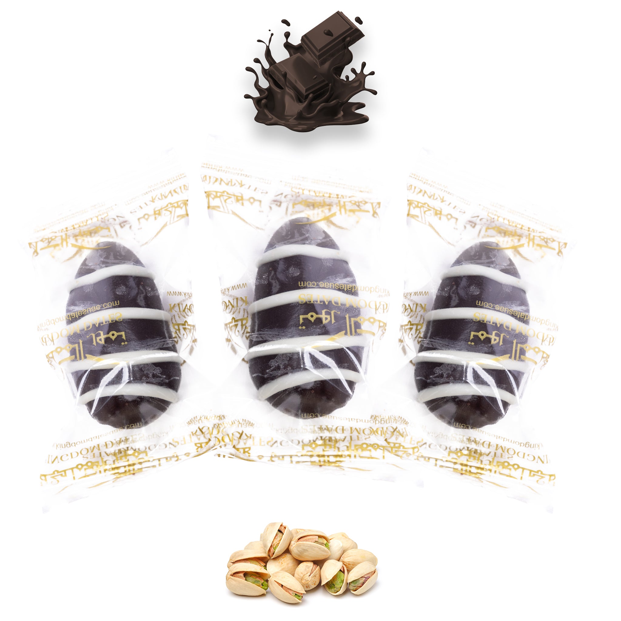 Milk Chocolate Dates Stuffed With Nuts - Full Dipped (Wrapped)