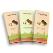 Dubai Chocolate Kunafa Pistachio Offer - 2 Dark & 1 Milk