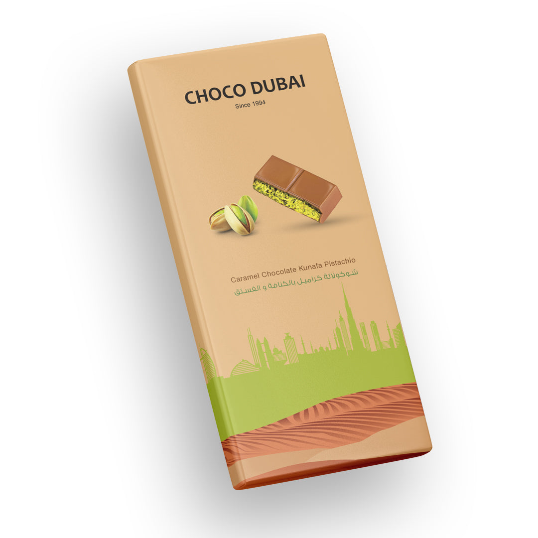 Dubai Chocolate Kunafa Pistachio Offer - 2 Dark & 1 Caramel