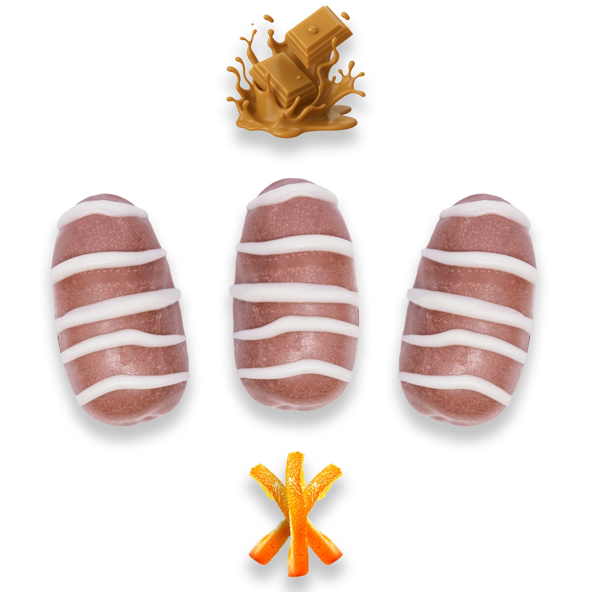 Caramel Chocolate Dates Stuffed with Nuts - Full-Dipped