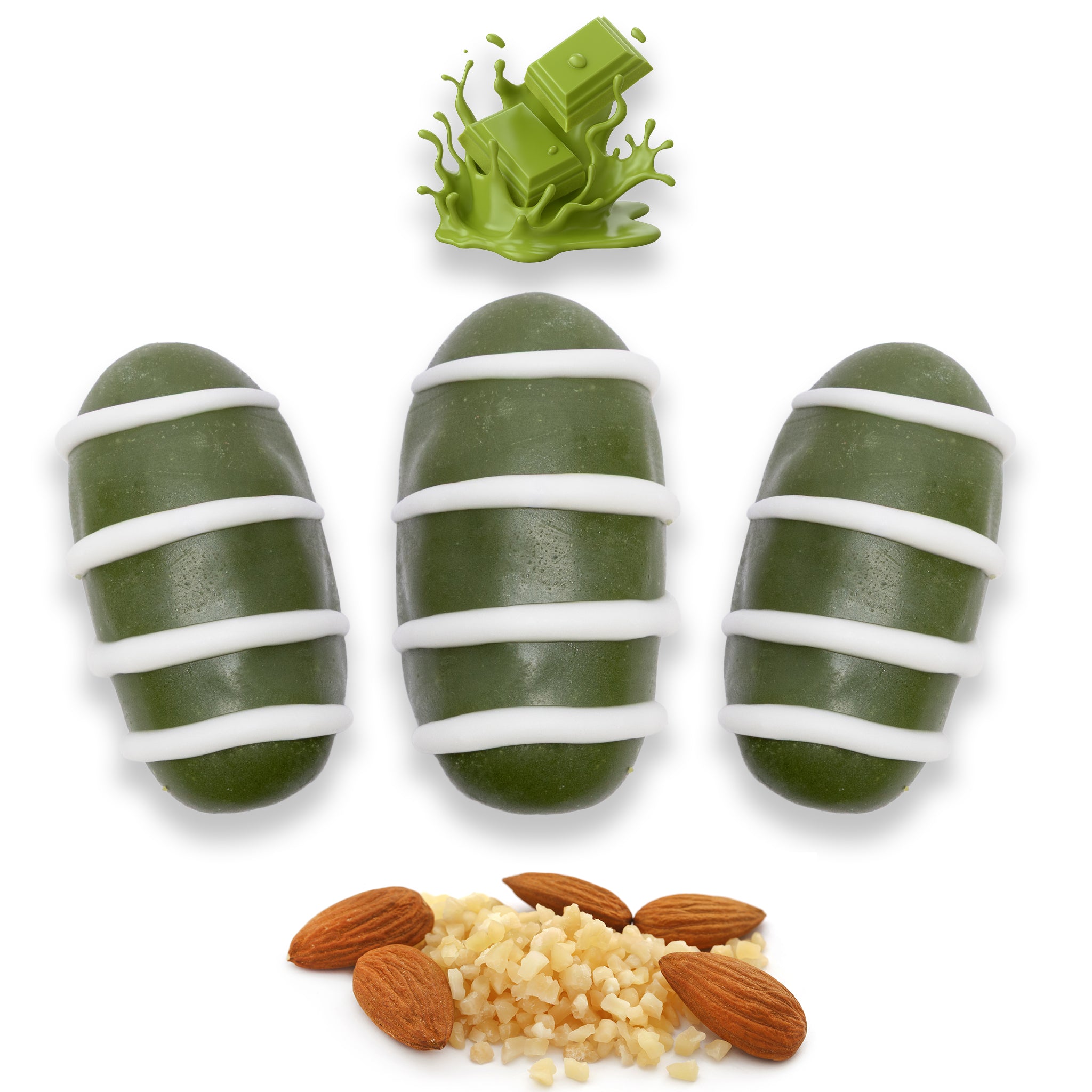 Matcha Chocolate Dates Stuffed With Nuts