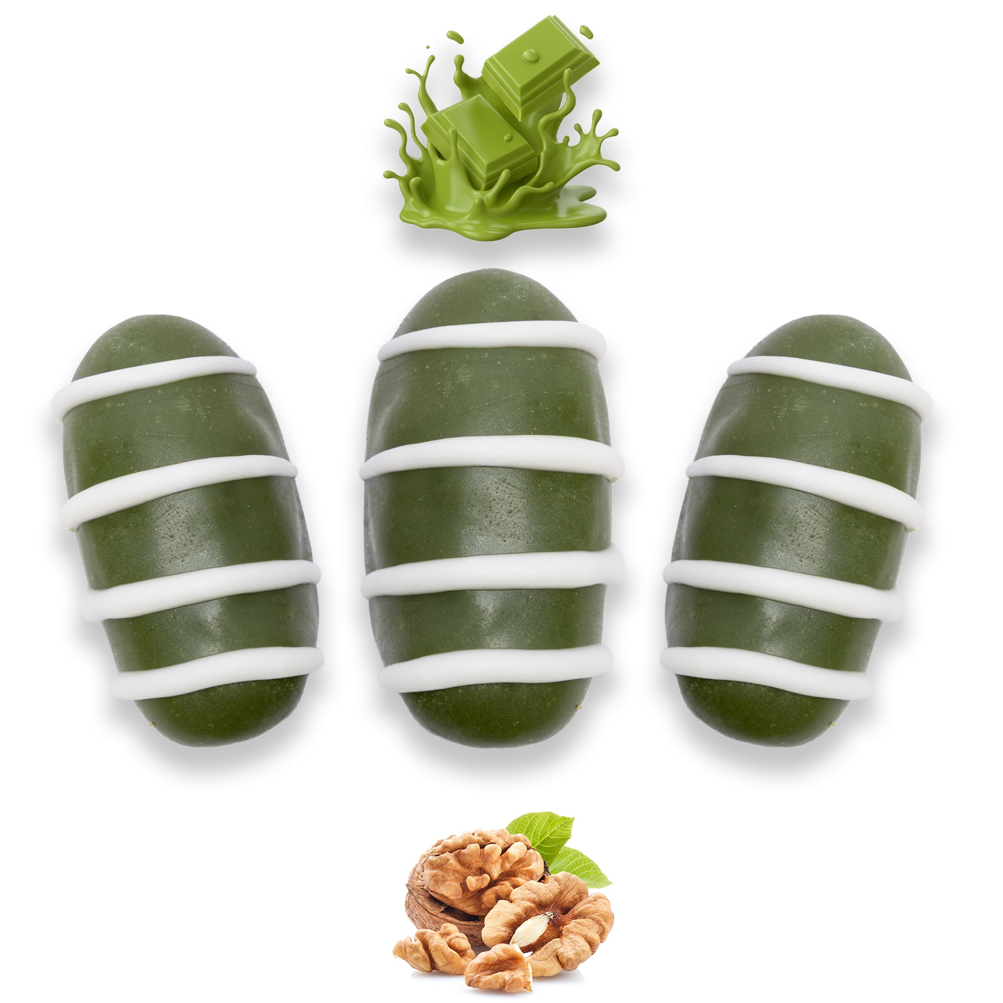 Matcha Chocolate Dates Stuffed With Nuts