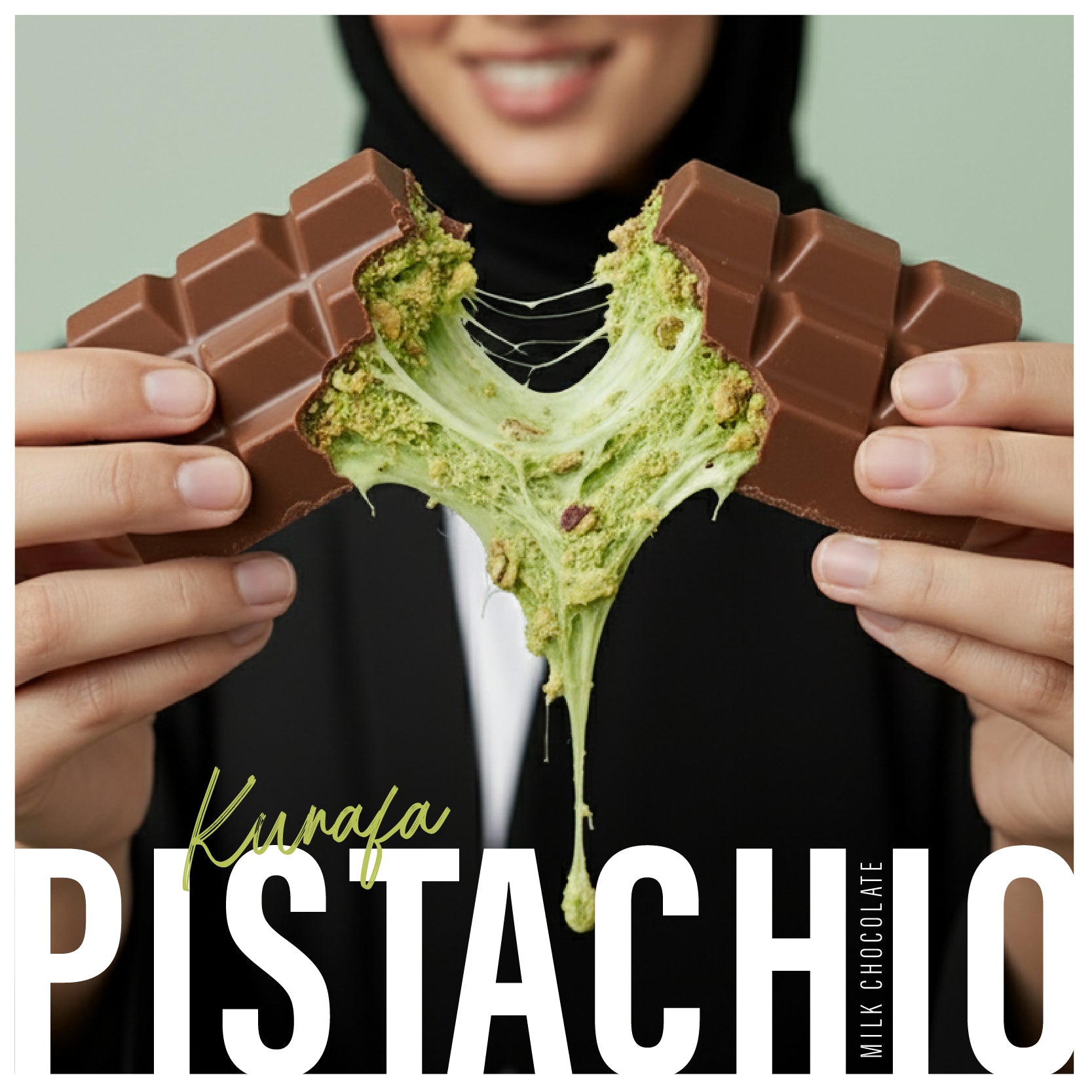 Milk Chocolate Kunafa Pistachio 100 GM
