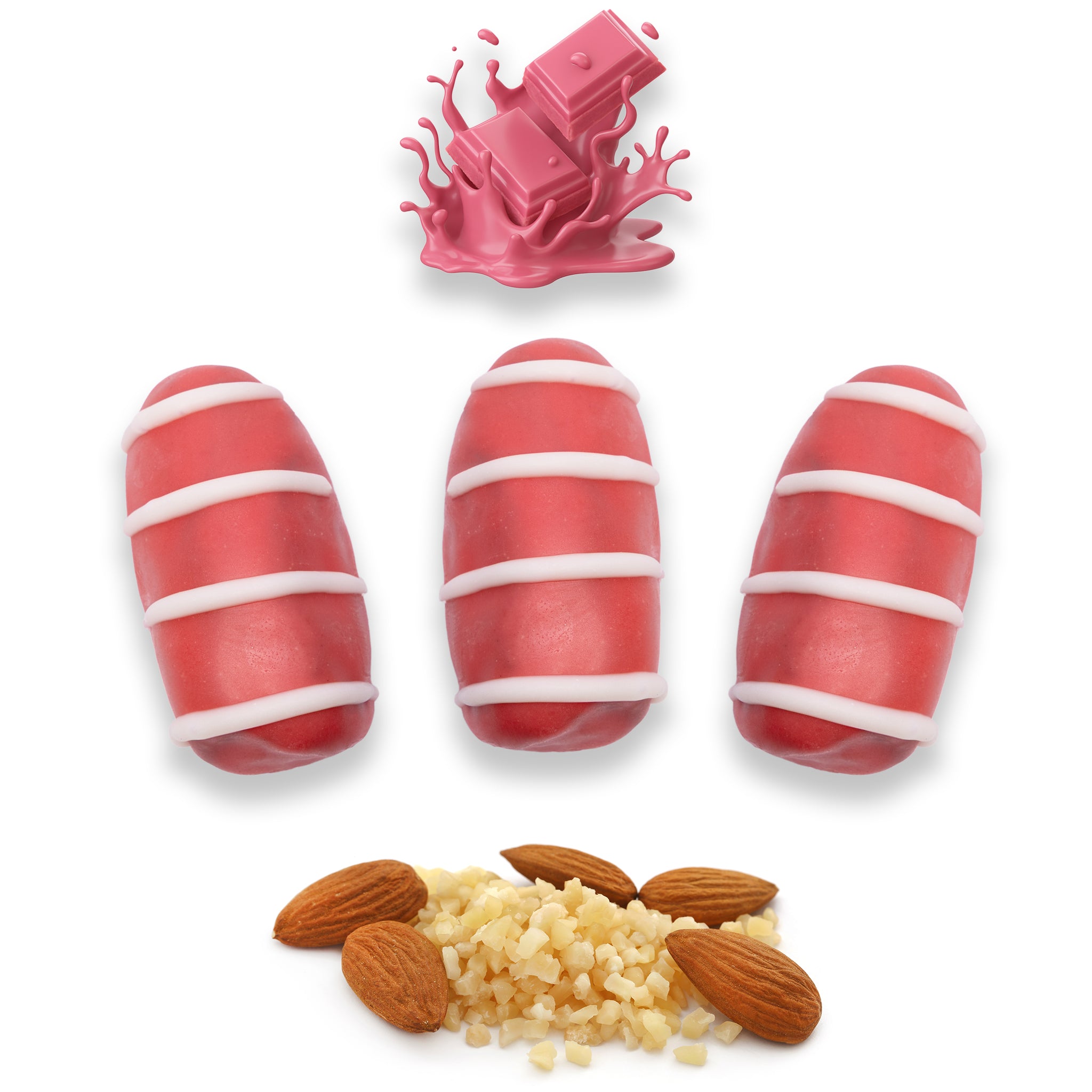 Ruby Chocolate Dates Stuffed With Nuts