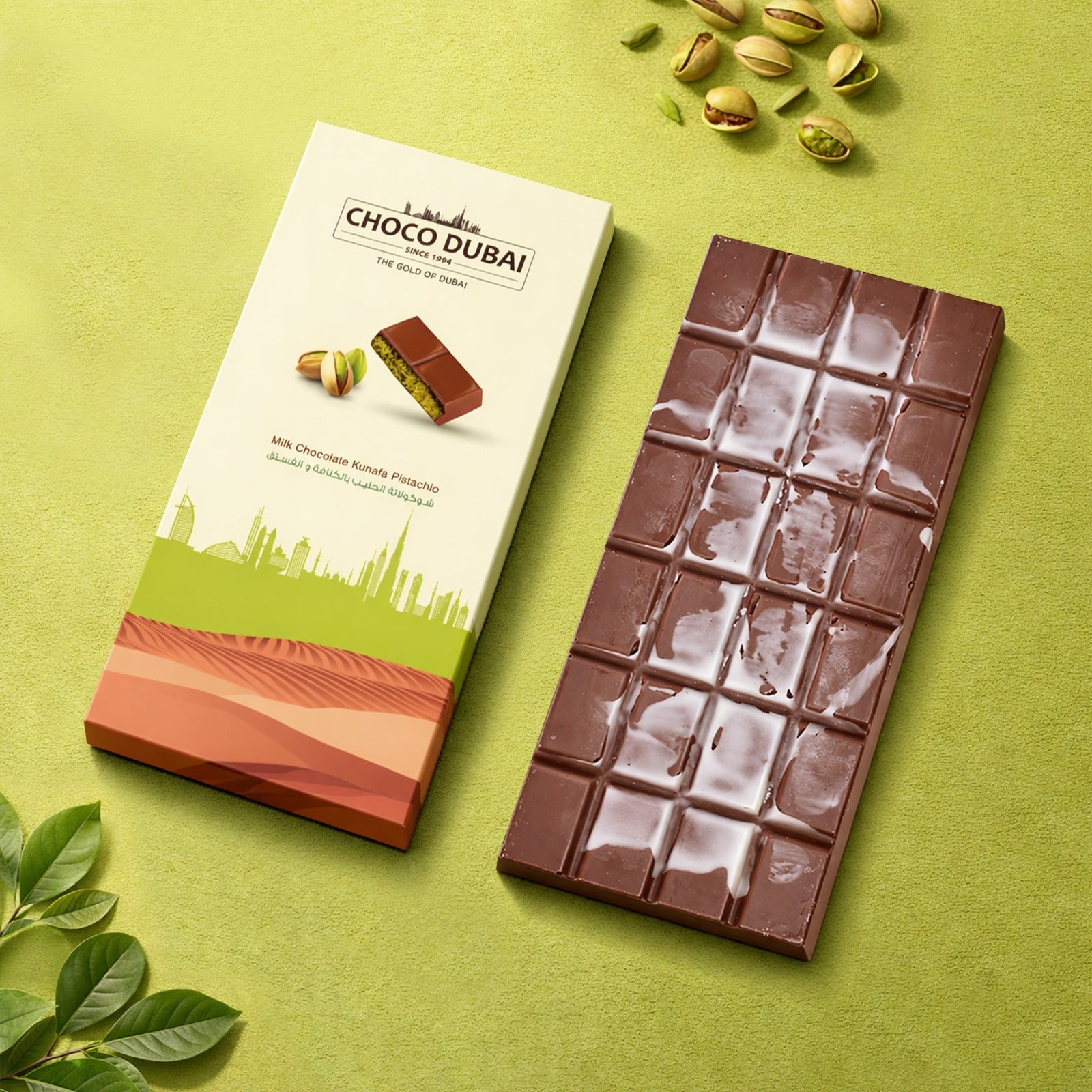 Dubai Kunafa Chocolate 4-Pack Bundle | Milk, Zero Sugar, Caramel & Lotus Biscoff