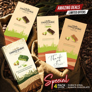 Dubai Kunafa Chocolate 4-Pack Bundle | Dark, Zero Sugar, Caramel & Matcha Pistachio