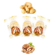 Luxury Sagi Dates Stuffed with Nuts & Half-Dipped in Cashew Chocolate (Wrapped)