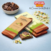 Viral Kunafa Pistachio Chocolate Offer 2 Milk & 1 Caramel