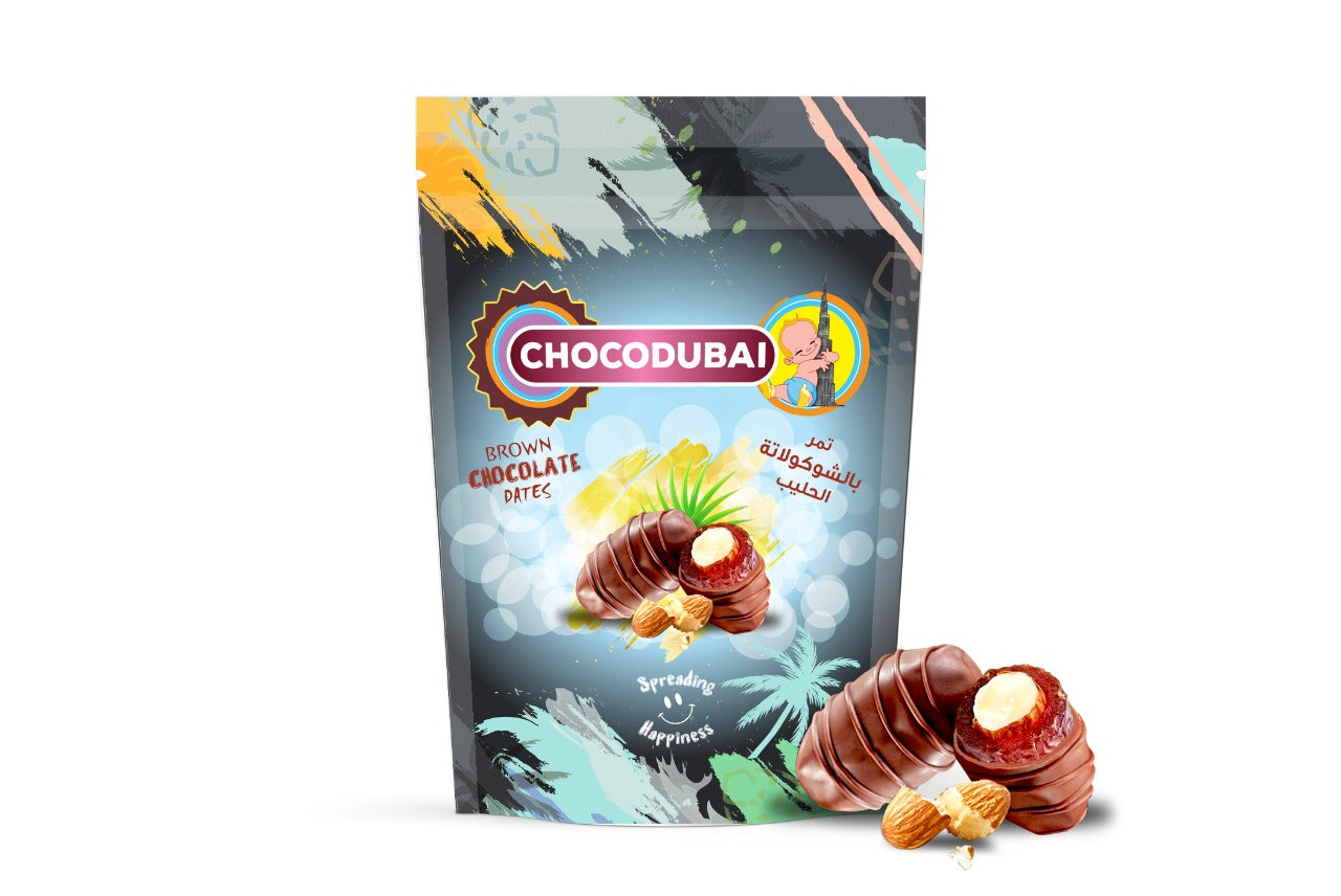 Brown Chocolate Dates 200g - choco-dubai
